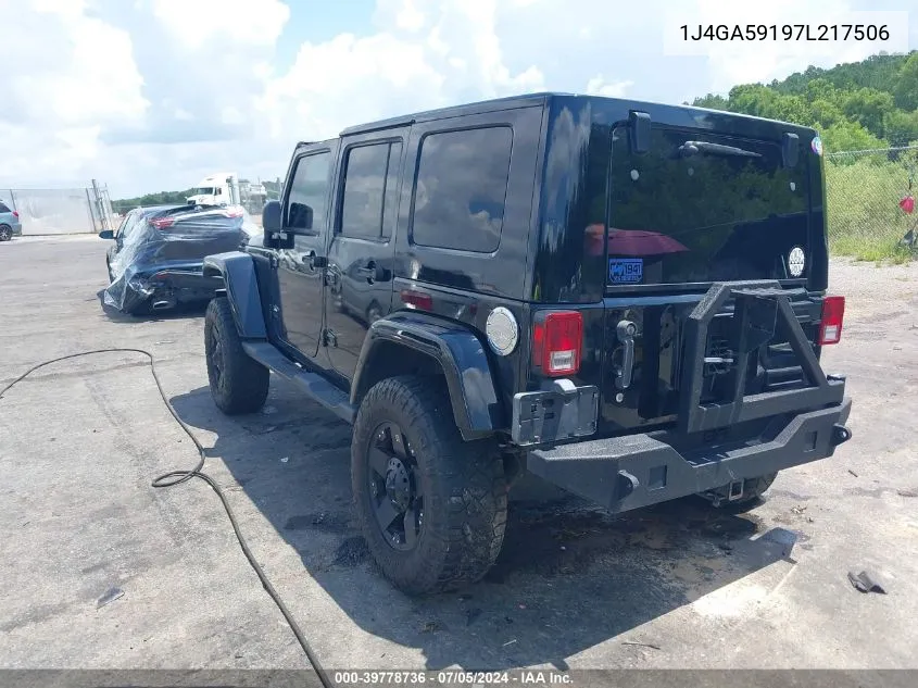 2007 Jeep Wrangler Unlimited Sahara VIN: 1J4GA59197L217506 Lot: 39778736