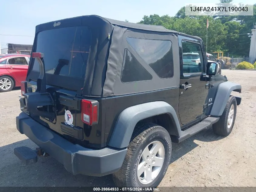 1J4FA241X7L190043 2007 Jeep Wrangler X