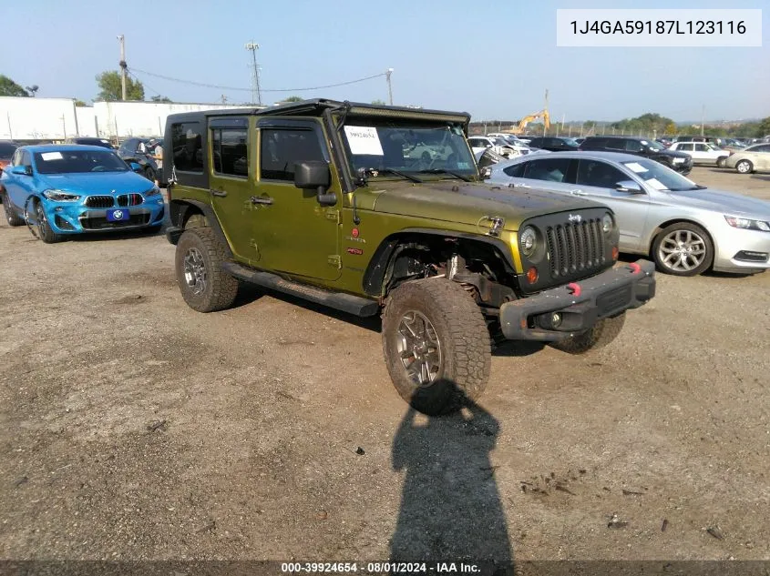 1J4GA59187L123116 2007 Jeep Wrangler Unlimited Sahara