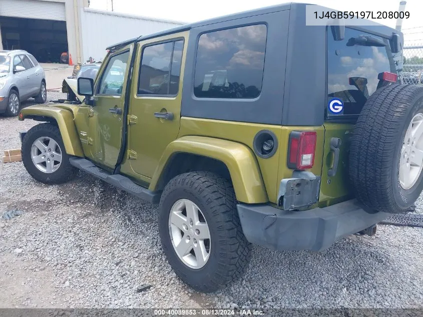 2007 Jeep Wrangler Unlimited Sahara VIN: 1J4GB59197L208009 Lot: 40089853