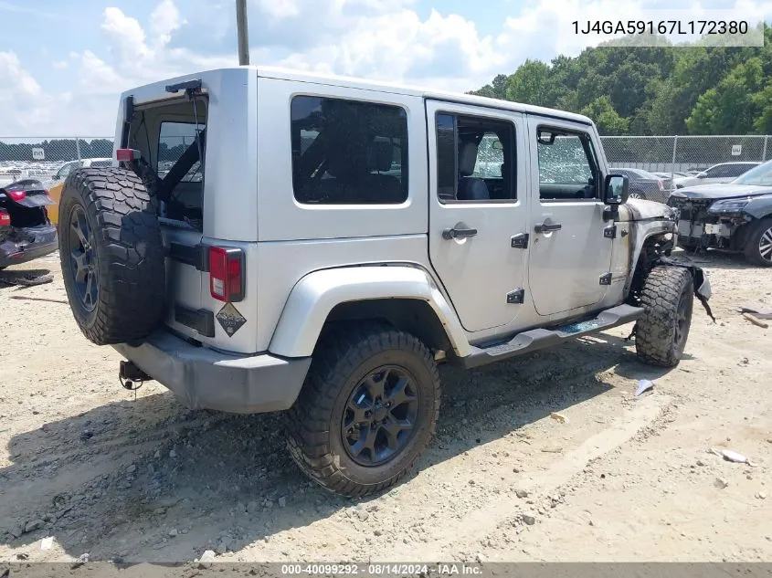 1J4GA59167L172380 2007 Jeep Wrangler Unlimited Sahara