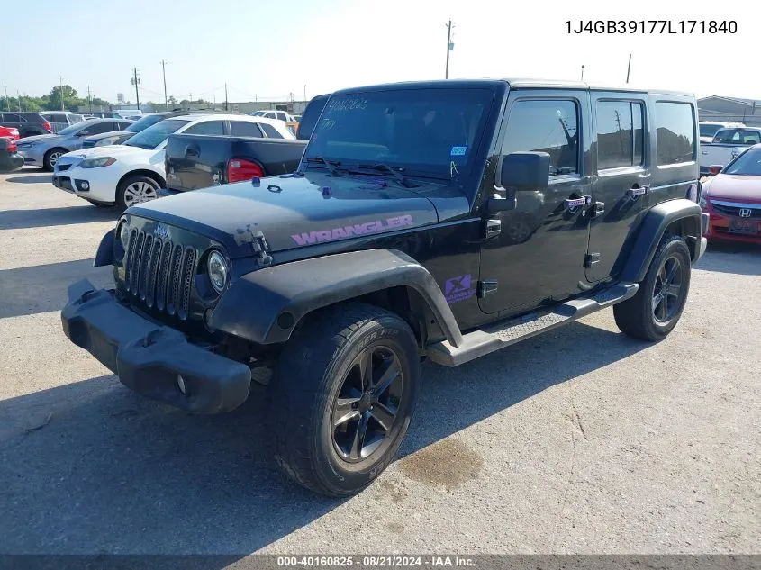 1J4GB39177L171840 2007 Jeep Wrangler Unlimited X