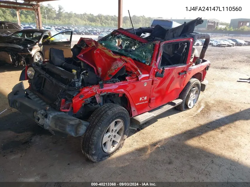 2007 Jeep Wrangler X VIN: 1J4FA24147L110560 Lot: 40213368