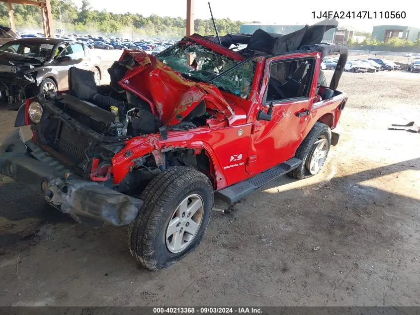 1J4FA24147L110560 2007 Jeep Wrangler X