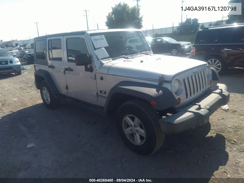 1J4GA39167L120798 2007 Jeep Wrangler Unlimited X