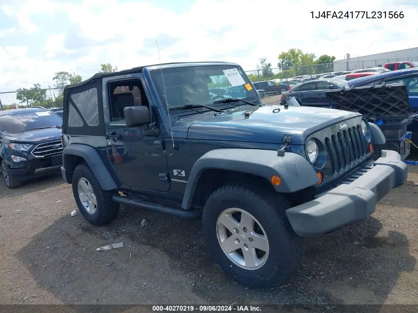 2007 Jeep Wrangler X VIN: 1J4FA24177L231566 Lot: 40270219