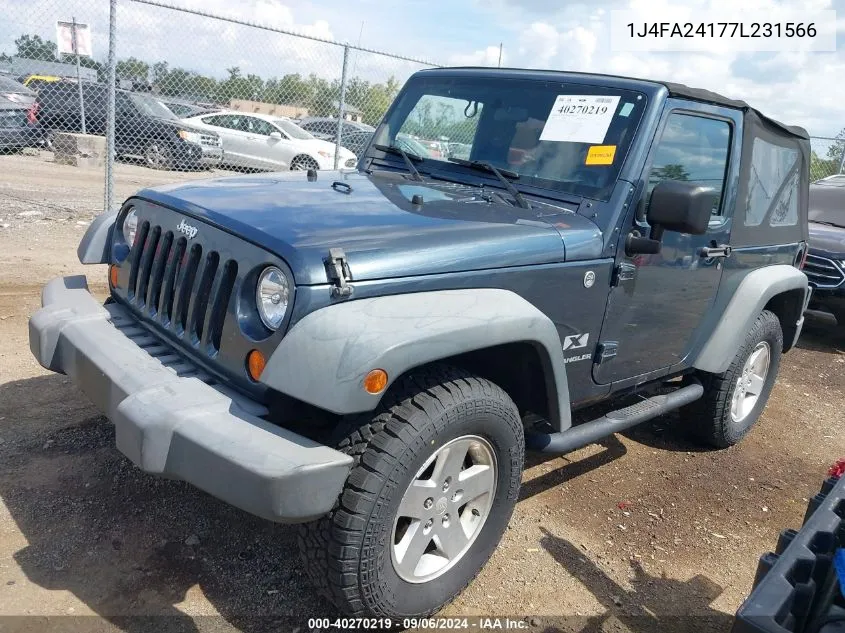 1J4FA24177L231566 2007 Jeep Wrangler X