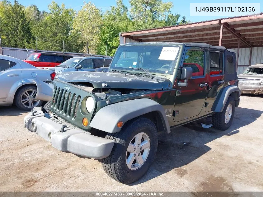 2007 Jeep Wrangler Unlimited X VIN: 1J4GB39117L102156 Lot: 40277453