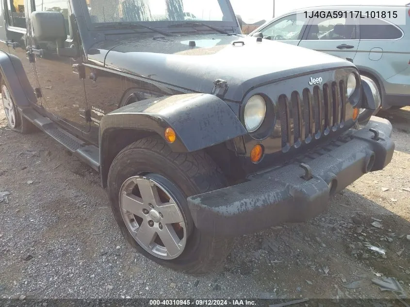 1J4GA59117L101815 2007 Jeep Wrangler Unlimited Sahara