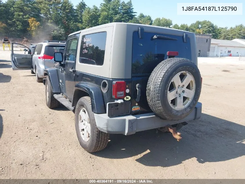 2007 Jeep Wrangler Sahara VIN: 1J8FA54187L125790 Lot: 40364191