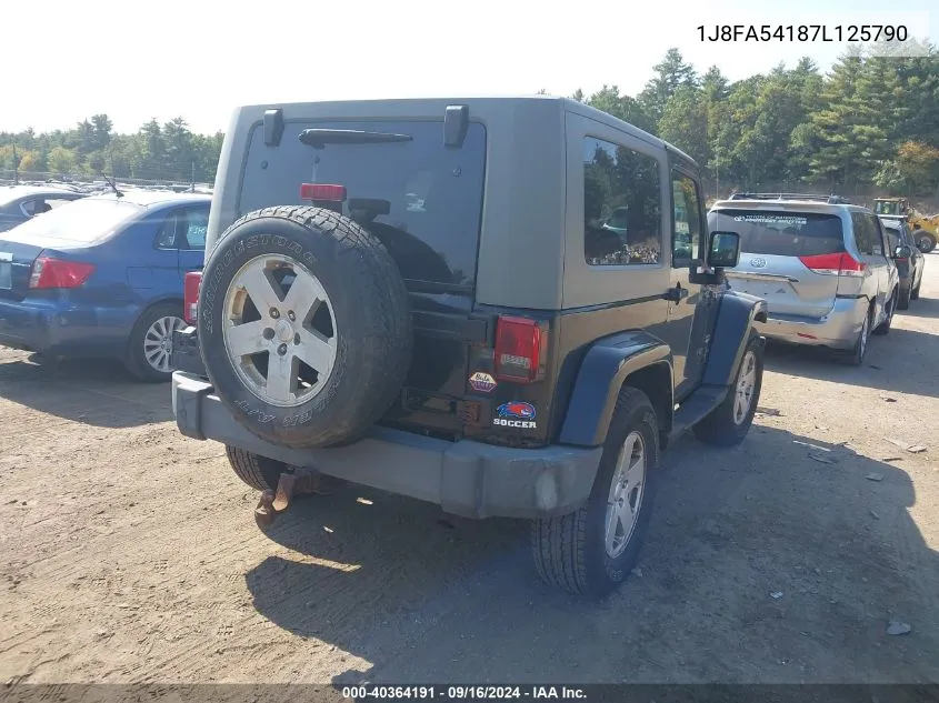 2007 Jeep Wrangler Sahara VIN: 1J8FA54187L125790 Lot: 40364191