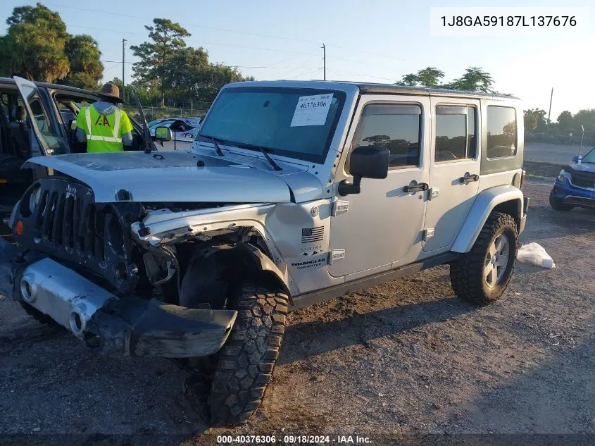 1J8GA59187L137676 2007 Jeep Wrangler Sahara