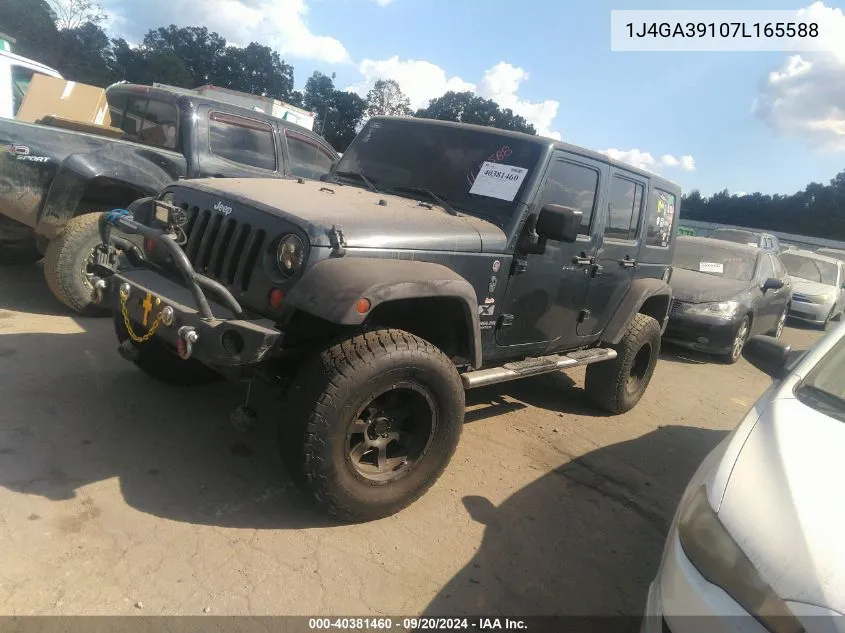 1J4GA39107L165588 2007 Jeep Wrangler Unlimited X