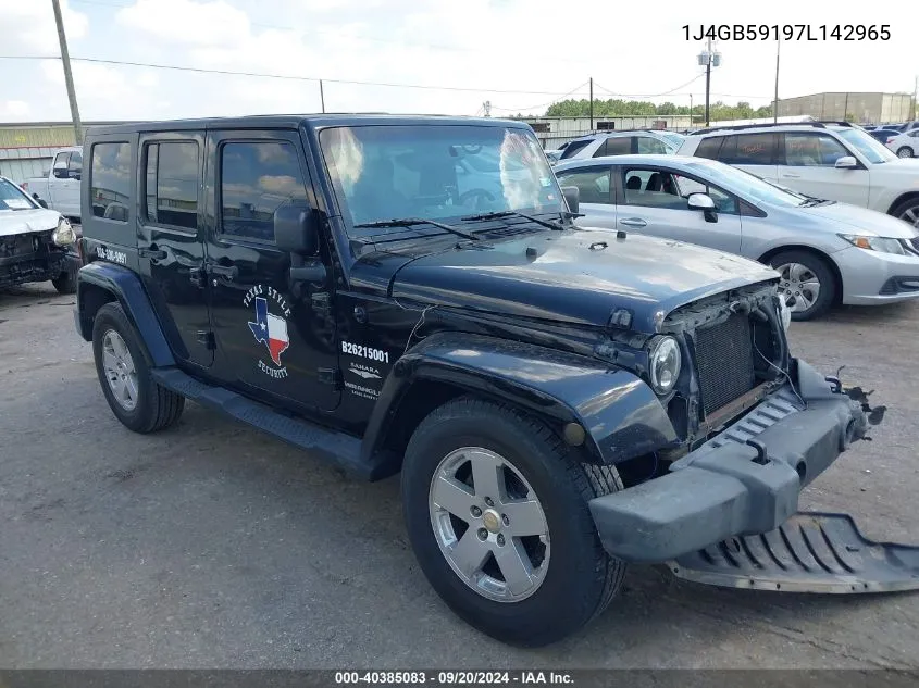 1J4GB59197L142965 2007 Jeep Wrangler Unlimited Sahara