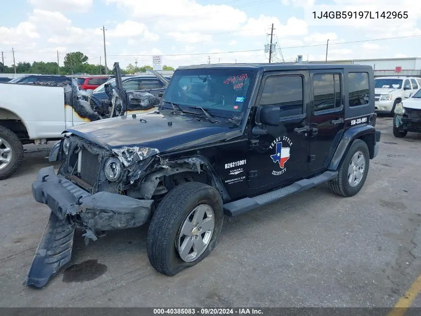 1J4GB59197L142965 2007 Jeep Wrangler Unlimited Sahara