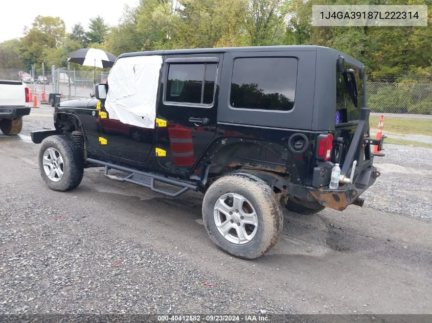 2007 Jeep Wrangler Unlimited X VIN: 1J4GA39187L222314 Lot: 40412582