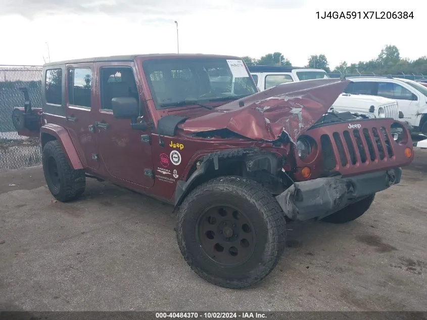 2007 Jeep Wrangler Unlimited Sahara VIN: 1J4GA591X7L206384 Lot: 40484370