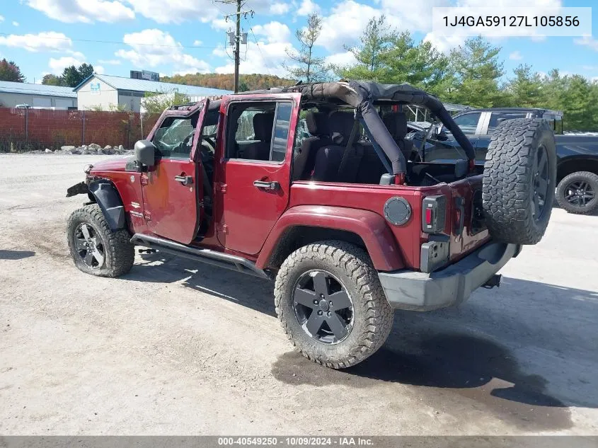 2007 Jeep Wrangler Unlimited Sahara VIN: 1J4GA59127L105856 Lot: 40549250