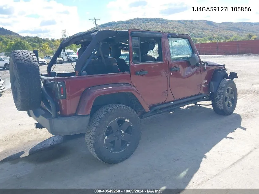 2007 Jeep Wrangler Unlimited Sahara VIN: 1J4GA59127L105856 Lot: 40549250