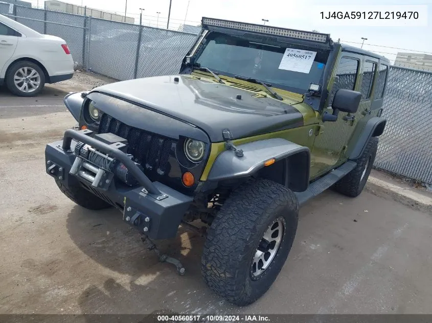 2007 Jeep Wrangler Unlimited Sahara VIN: 1J4GA59127L219470 Lot: 40560517