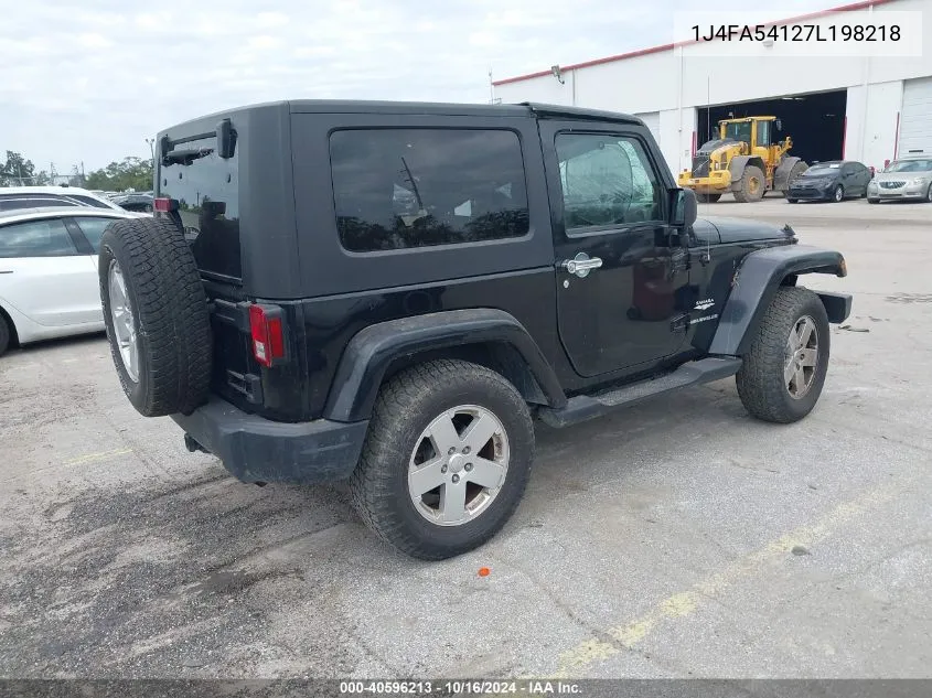 2007 Jeep Wrangler Sahara VIN: 1J4FA54127L198218 Lot: 40596213