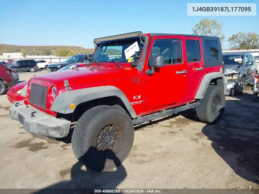 2007 Jeep Wrangler Unlimited X VIN: 1J4GB39187L177095 Lot: 40668268