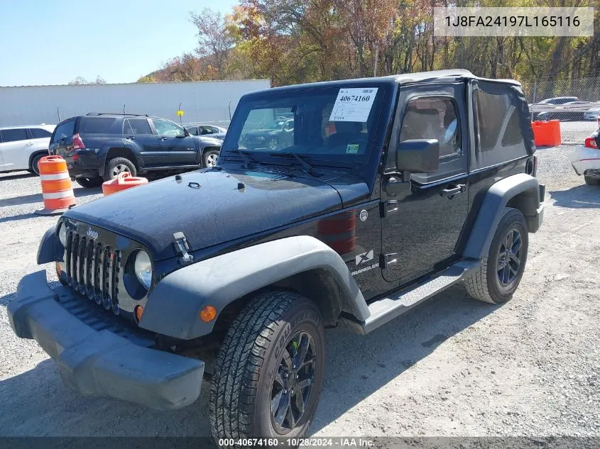 2007 Jeep Wrangler X VIN: 1J8FA24197L165116 Lot: 40674160