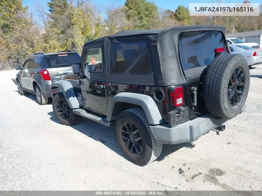 2007 Jeep Wrangler X VIN: 1J8FA24197L165116 Lot: 40674160