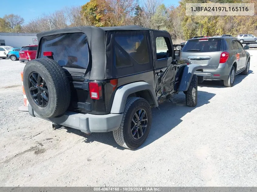 2007 Jeep Wrangler X VIN: 1J8FA24197L165116 Lot: 40674160