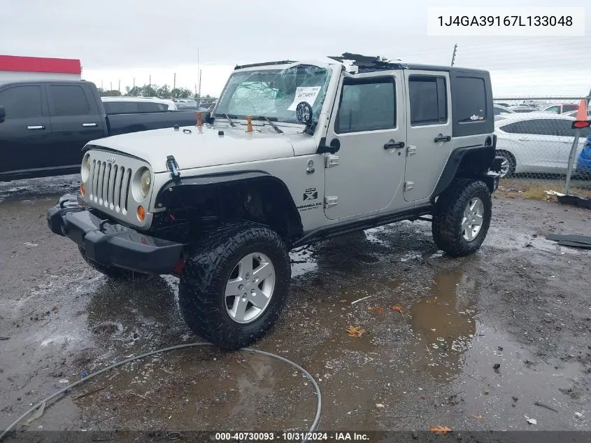 2007 Jeep Wrangler Unlimited X VIN: 1J4GA39167L133048 Lot: 40730093