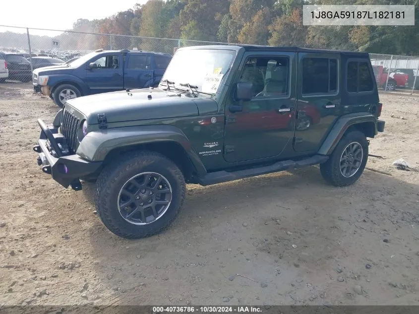 2007 Jeep Wrangler Unlimited Sahara VIN: 1J8GA59187L182181 Lot: 40736786