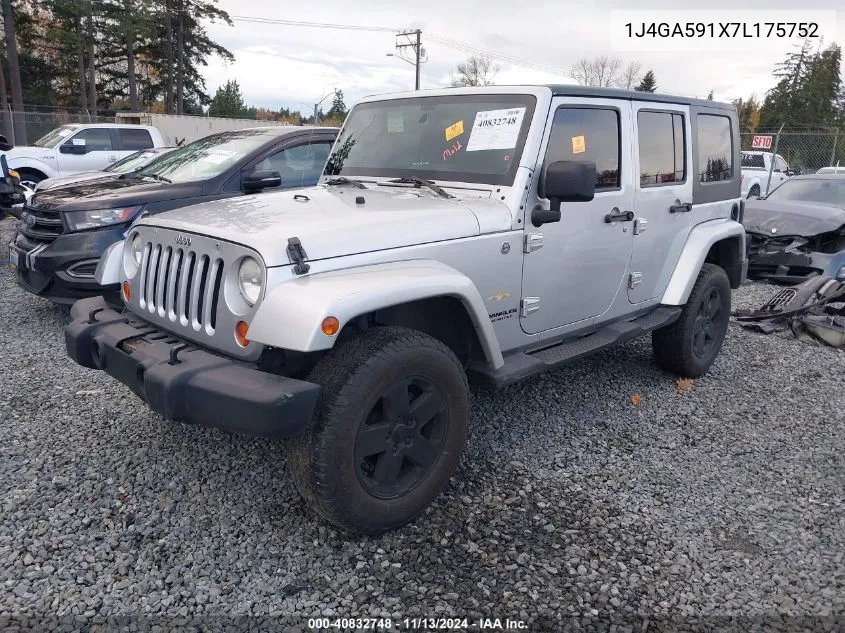 1J4GA591X7L175752 2007 Jeep Wrangler Unlimited Sahara