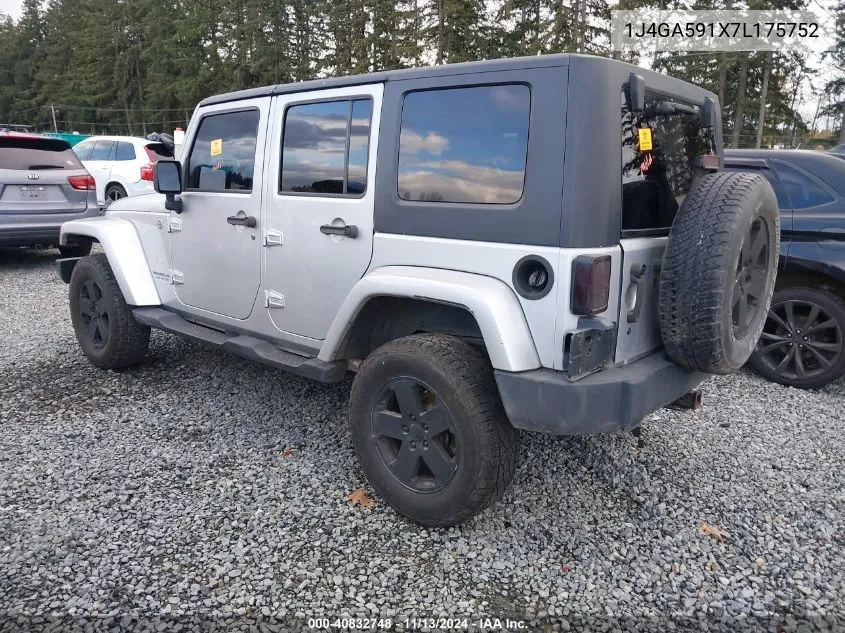 1J4GA591X7L175752 2007 Jeep Wrangler Unlimited Sahara