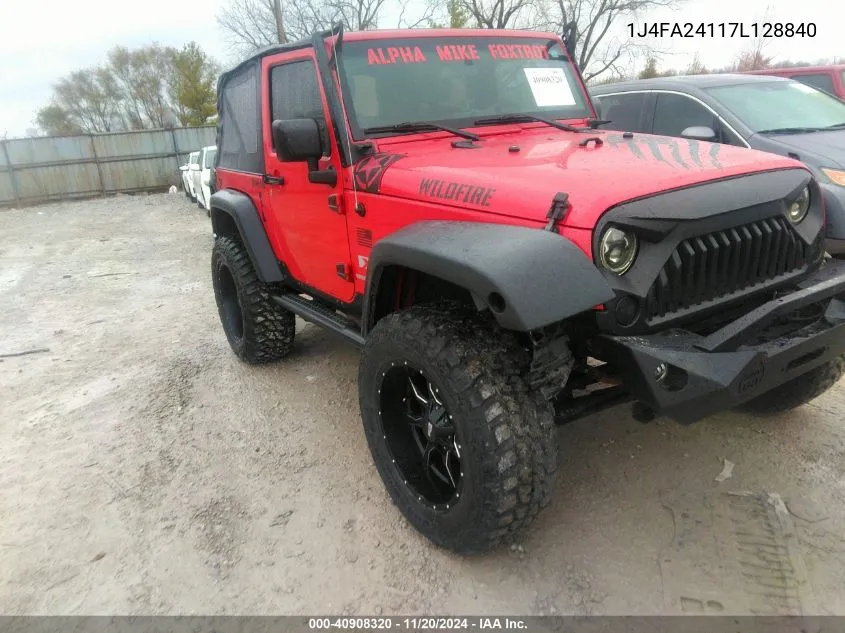 2007 Jeep Wrangler X VIN: 1J4FA24117L128840 Lot: 40908320