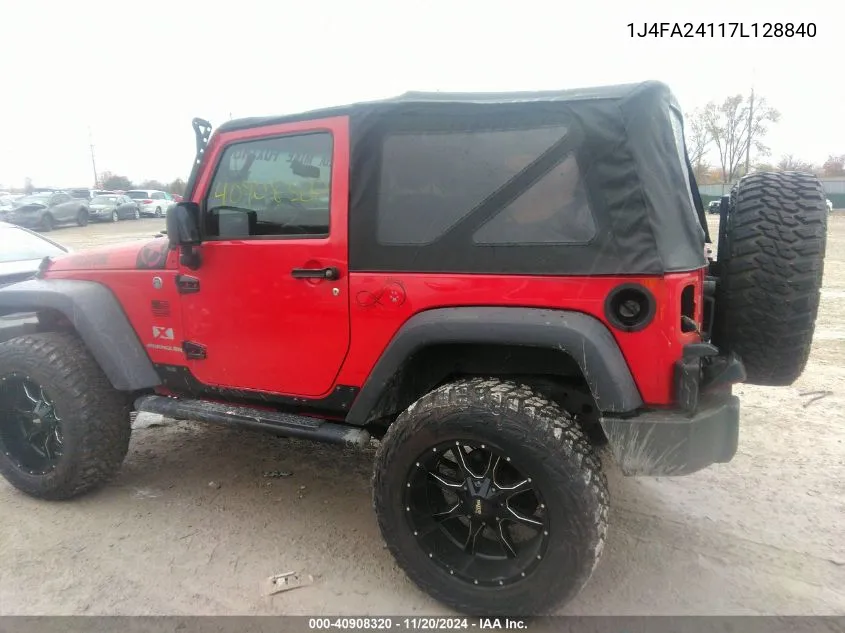 2007 Jeep Wrangler X VIN: 1J4FA24117L128840 Lot: 40908320