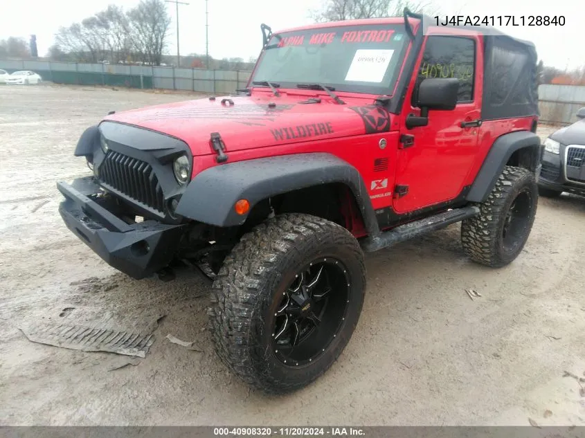 2007 Jeep Wrangler X VIN: 1J4FA24117L128840 Lot: 40908320