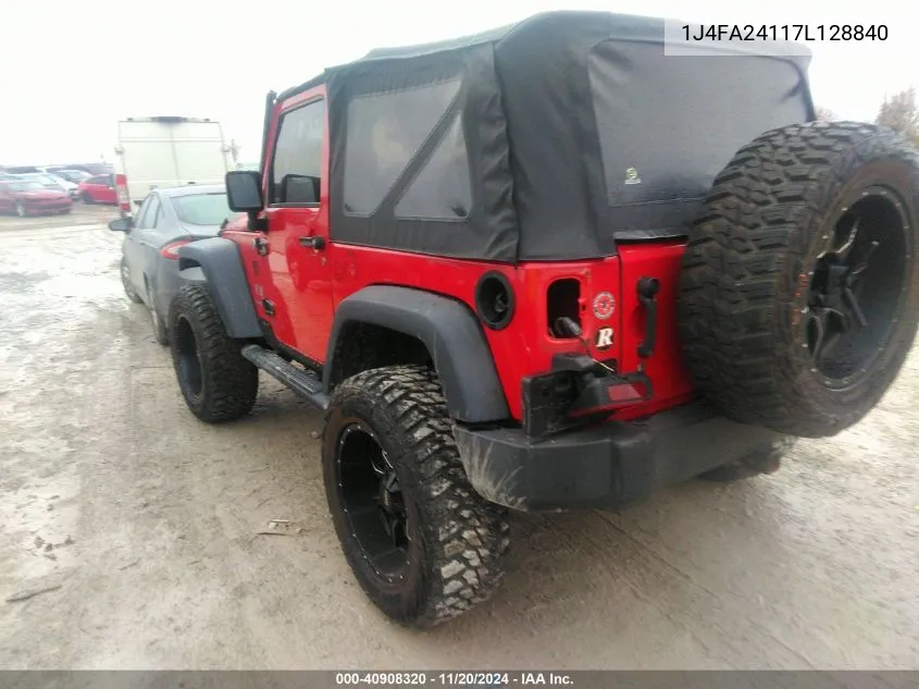 2007 Jeep Wrangler X VIN: 1J4FA24117L128840 Lot: 40908320