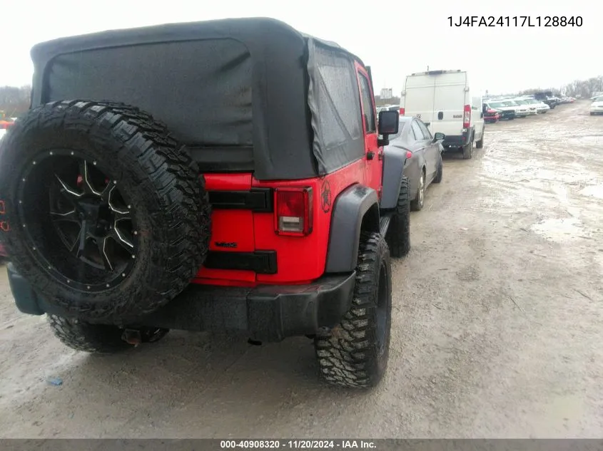 2007 Jeep Wrangler X VIN: 1J4FA24117L128840 Lot: 40908320