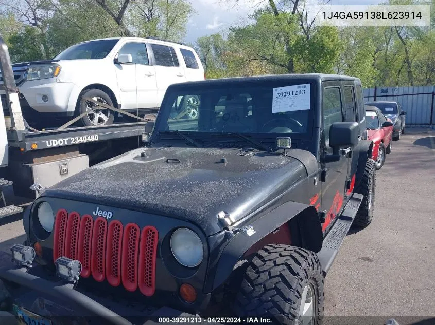 2008 Jeep Wrangler Unlimited Sahara VIN: 1J4GA59138L623914 Lot: 39291213