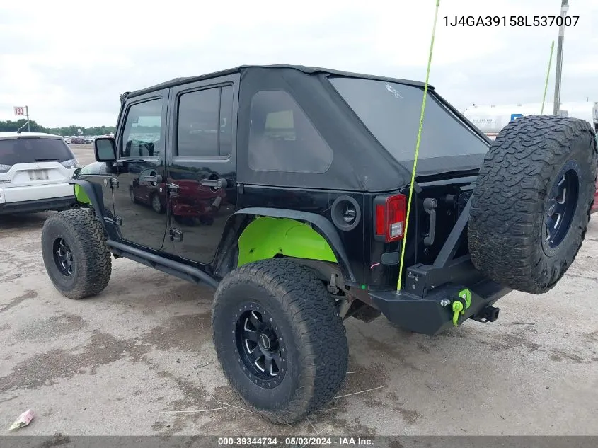 2008 Jeep Wrangler Unlimited X VIN: 1J4GA39158L537007 Lot: 39344734