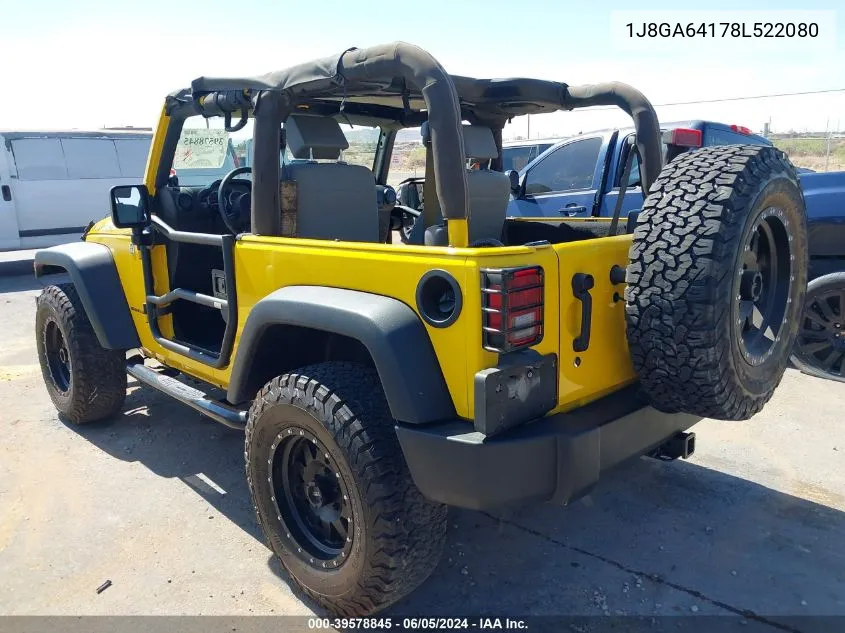 1J8GA64178L522080 2008 Jeep Wrangler Rubicon