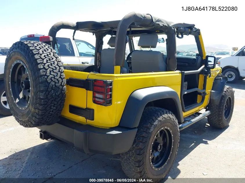 1J8GA64178L522080 2008 Jeep Wrangler Rubicon