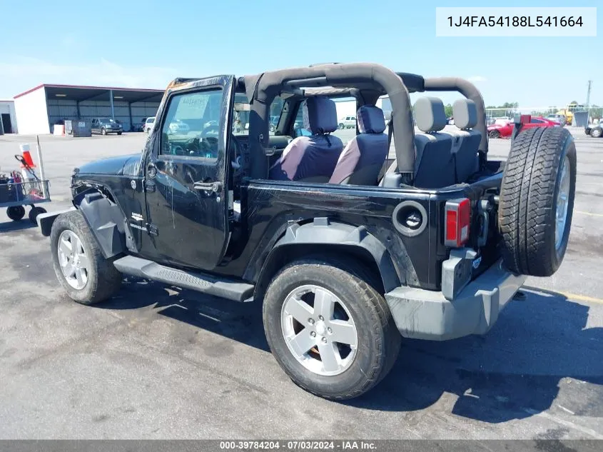 2008 Jeep Wrangler Sahara VIN: 1J4FA54188L541664 Lot: 39784204