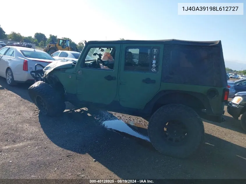 2008 Jeep Wrangler Unlimited X VIN: 1J4GA39198L612727 Lot: 40128925