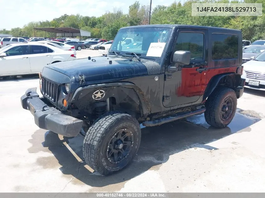 2008 Jeep Wrangler X VIN: 1J4FA24138L529713 Lot: 40152746