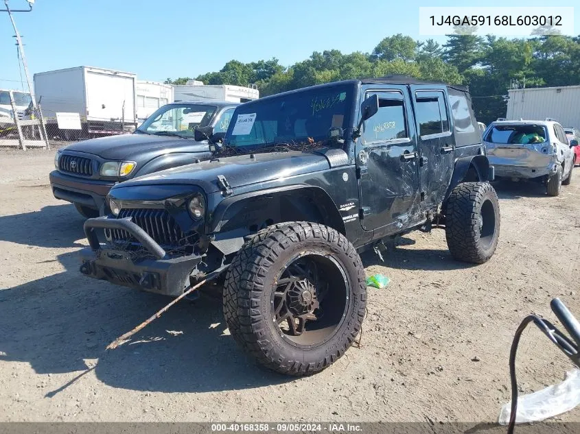 2008 Jeep Wrangler Unlimited Sahara VIN: 1J4GA59168L603012 Lot: 40168358