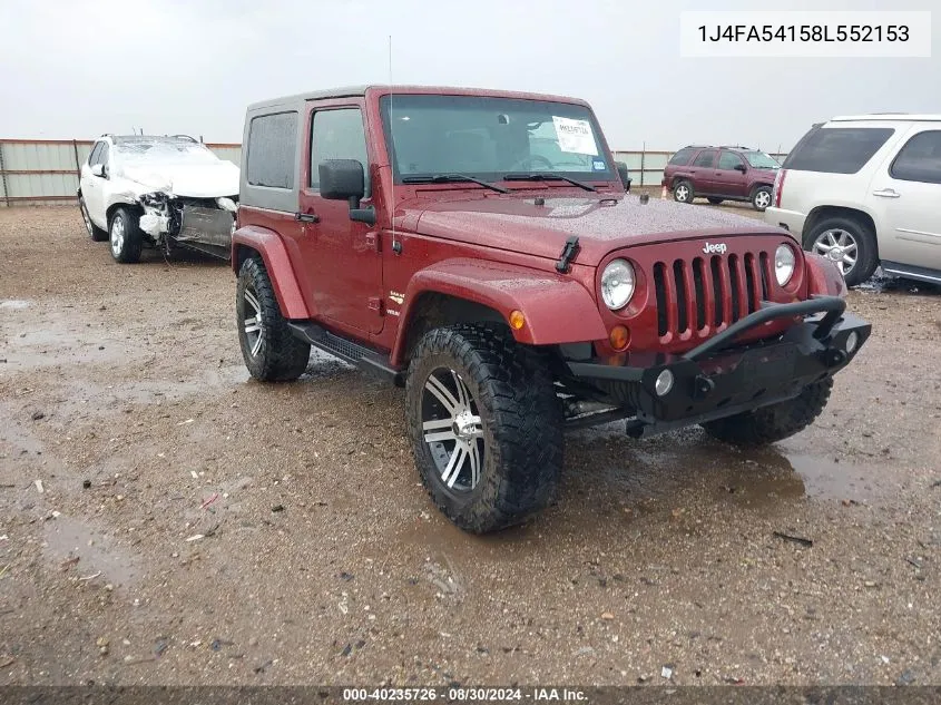 2008 Jeep Wrangler Sahara VIN: 1J4FA54158L552153 Lot: 40235726