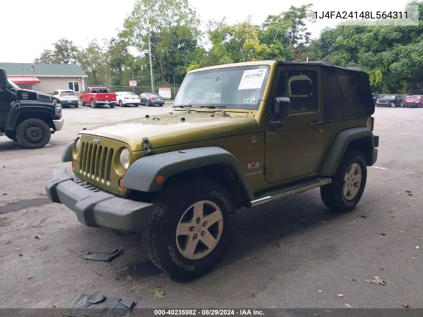 2008 Jeep Wrangler X VIN: 1J4FA24148L564311 Lot: 40235982