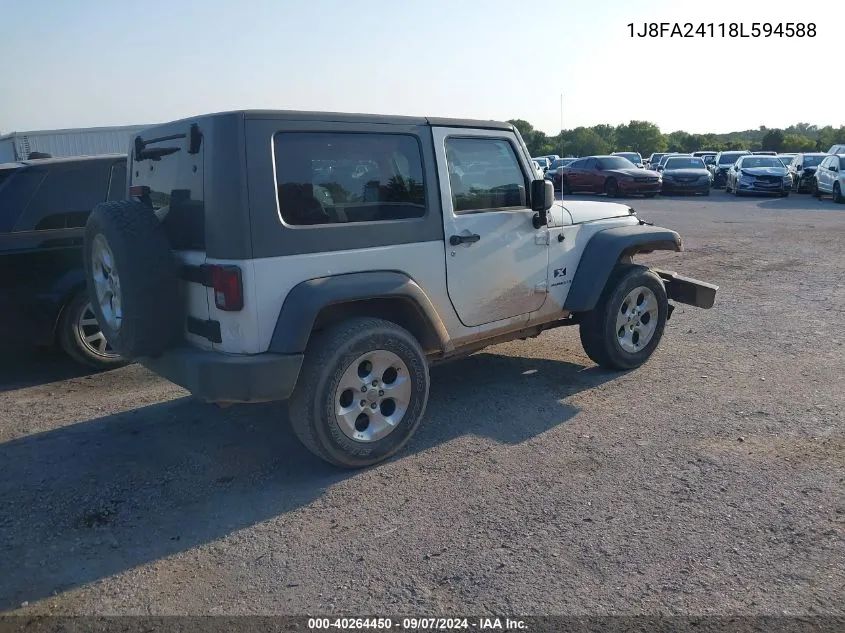 1J8FA24118L594588 2008 Jeep Wrangler X