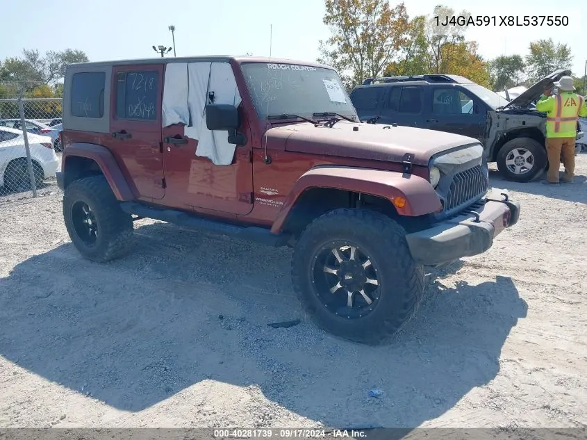 2008 Jeep Wrangler Unlimited Sahara VIN: 1J4GA591X8L537550 Lot: 40281739